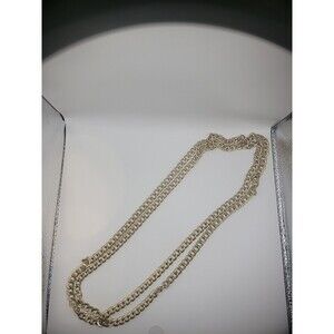 Vintage Gold Tone Chain Flapper Link Long Stackable Womens Jewelry Costume